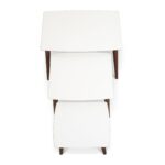 Cream Wood Nesting End Tables Mid-Century Modern (Set of 3) 7 Cream Wood Nesting End Tables Mid-Century Modern (Set of 3)