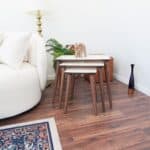 Cream Wood Nesting End Tables Mid-Century Modern (Set of 3) 8 Cream Wood Nesting End Tables Mid-Century Modern (Set of 3)