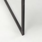 Ronin 22"H Square 2-Tier Wood w/ Black Metal Accent Table