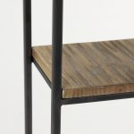 Ronin 25"H Rectangle 2-Tier Wood w/ Black Metal Accent Table