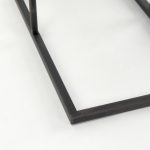 Ronin 25"H Rectangle 2-Tier Wood w/ Black Metal Accent Table