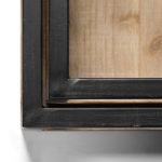 Ross Set of 2 Natural Wood W/ Black Metal Nesting Trays