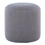 Round Knitted Blue and White Contemporary Pouf 16-Inch 8 Round Knitted Blue and White Contemporary Pouf 16-Inch