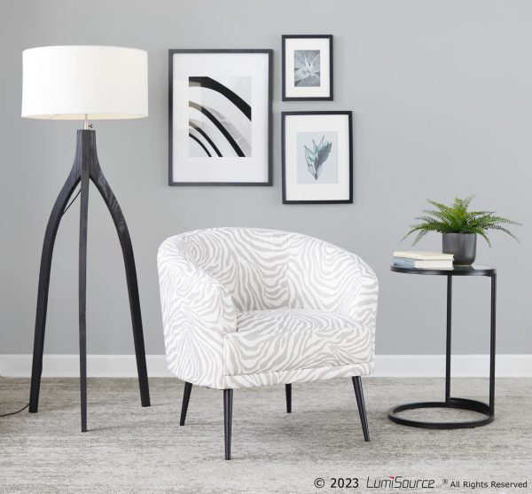 Round Zenn Black Metal Clear Glass Contemporary End Table 3