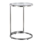 Round Zenn Contemporary Stainless Steel and Glass End Table 15 Round Zenn Contemporary Stainless Steel and Glass End Table