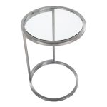 Round Zenn Contemporary Stainless Steel and Glass End Table 20 Round Zenn Contemporary Stainless Steel and Glass End Table