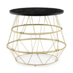 Gold Metal End Table with Removable Faux Marble Top 10 Gold Metal End Table with Removable Faux Marble Top