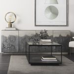 Roxdale 82.0L x 18.0W x 29.0H Acid Wash Metal Sideboard