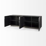 Roxdale 82.0L x 18.0W x 29.0H Acid Wash Metal Sideboard