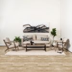 Roy I 84" Beige Upholstered Three Seater Sofa