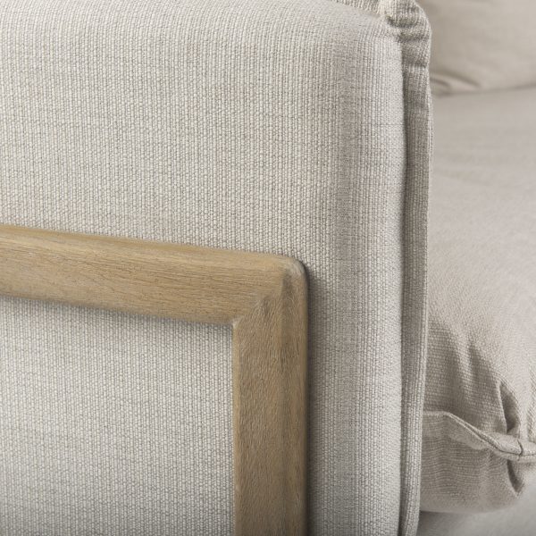 Roy I 84 Beige Upholstered Three Seater Sofa 10