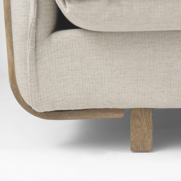 Roy I 84 Beige Upholstered Three Seater Sofa 12