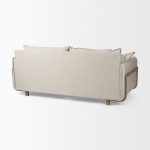 Roy I 84" Beige Upholstered Three Seater Sofa
