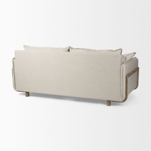 Roy I 84 Beige Upholstered Three Seater Sofa 6