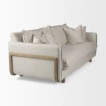 Roy I 84" Beige Upholstered Three Seater Sofa