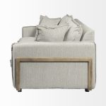 Roy I 84" Frost Gray Upholstered Three Seater Sofa
