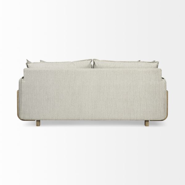 Roy I 84 Frost Gray Upholstered Three Seater Sofa 5