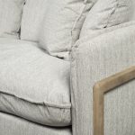 Roy I 84" Frost Gray Upholstered Three Seater Sofa