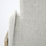Roy II Frost Gray Upholstered and Brown Wood Frame Arm Chair