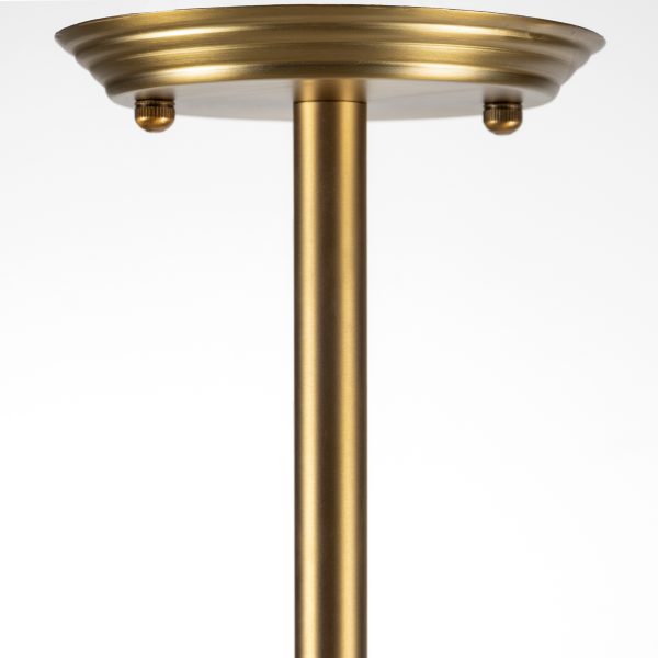 Rudyard Glass Globe and Gold Metal Chandelier 3