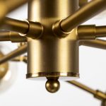 Rudyard Glass Globe and Gold Metal Chandelier