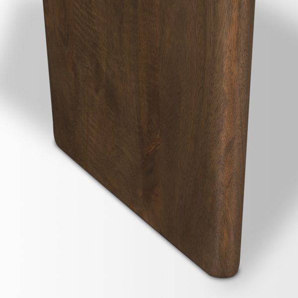 Rumer Dark Brown Wood w White Marble Coffee Table 9