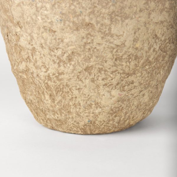 Rundal Large Beige Paper Mache Vase 8