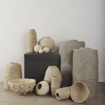 Rundal Small Beige Paper Mache Vase
