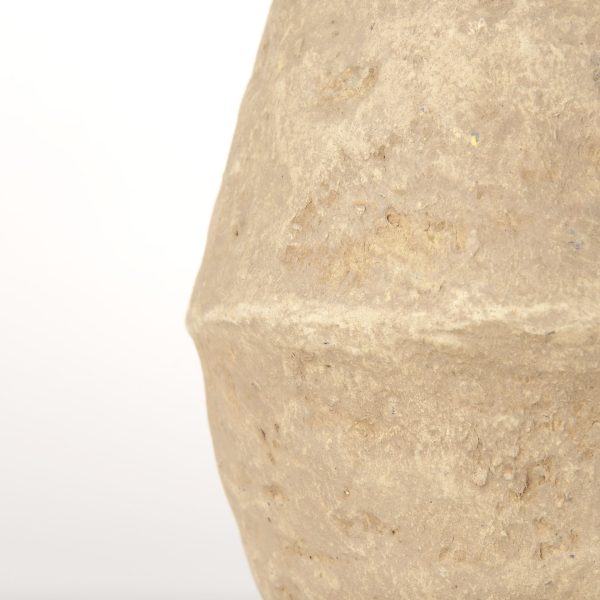 Rundal Small Beige Paper Mache Vase 6
