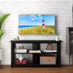Rustic 3-Tier TV Stand with Open Shelves and Cable Management 43 Rustic 3-Tier TV Stand with Open Shelves and Cable Management