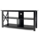 Rustic 3-Tier TV Stand with Open Shelves and Cable Management 49 Rustic 3-Tier TV Stand with Open Shelves and Cable Management