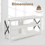 Rustic 3-Tier TV Stand with Open Shelves and Cable Management 54 Rustic 3-Tier TV Stand with Open Shelves and Cable Management