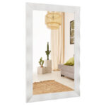 Rustic Farmhouse Wall Mirror with Solid Wood Frame 41.5x28
