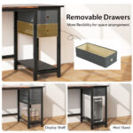 Rustic Home Office Desk with Drawers and Side Hook