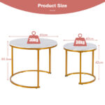 Rustic Round Nesting Coffee Tables with Adjustable Feet (Set of 2) 40 Rustic Round Nesting Coffee Tables with Adjustable Feet (Set of 2)
