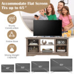 Rustic TV Stand with Adjustable Shelves for 65 Inch Screens 35 Rustic TV Stand with Adjustable Shelves for 65 Inch Screens