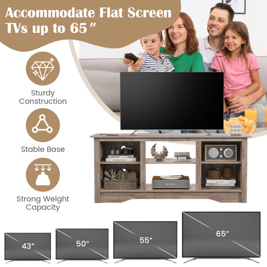 Rustic TV Stand with Adjustable Shelves for 65 Inch Screens 14 Rustic TV Stand with Adjustable Shelves for 65 Inch Screens - Image 14