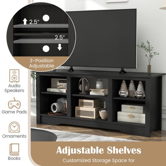 Rustic TV Stand with Adjustable Shelves for 65 Inch Screens 20 Rustic TV Stand with Adjustable Shelves for 65 Inch Screens - Image 20