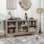 Rustic TV Stand with Adjustable Shelves for 65 Inch Screens 30 Rustic TV Stand with Adjustable Shelves for 65 Inch Screens
