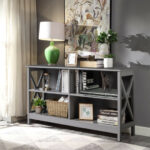 Rustic Wooden TV Stand with Storage for TVs up to 55 Inch