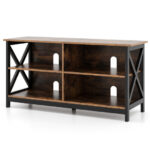 Rustic Wooden TV Stand with Storage for TVs up to 55 Inch
