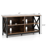 Rustic Wooden TV Stand with Storage for TVs up to 55 Inch