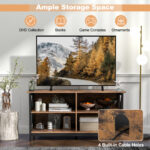 Rustic Wooden TV Stand with Storage for TVs up to 55 Inch