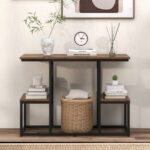 Rustic Brown TV Console Table for 50 Inch Flat Screen TVs