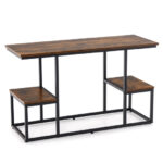 Rustic Brown TV Console Table for 50 Inch Flat Screen TVs