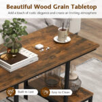 Rustic Brown TV Console Table for 50 Inch Flat Screen TVs