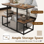 Rustic Brown TV Console Table for 50 Inch Flat Screen TVs
