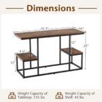 Rustic Brown TV Console Table for 50 Inch Flat Screen TVs