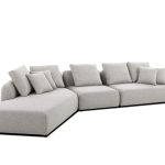 SABA Oat Tweed Left Chaise Sectional Sofa 5 SABA Oat Tweed Left Chaise Sectional Sofa