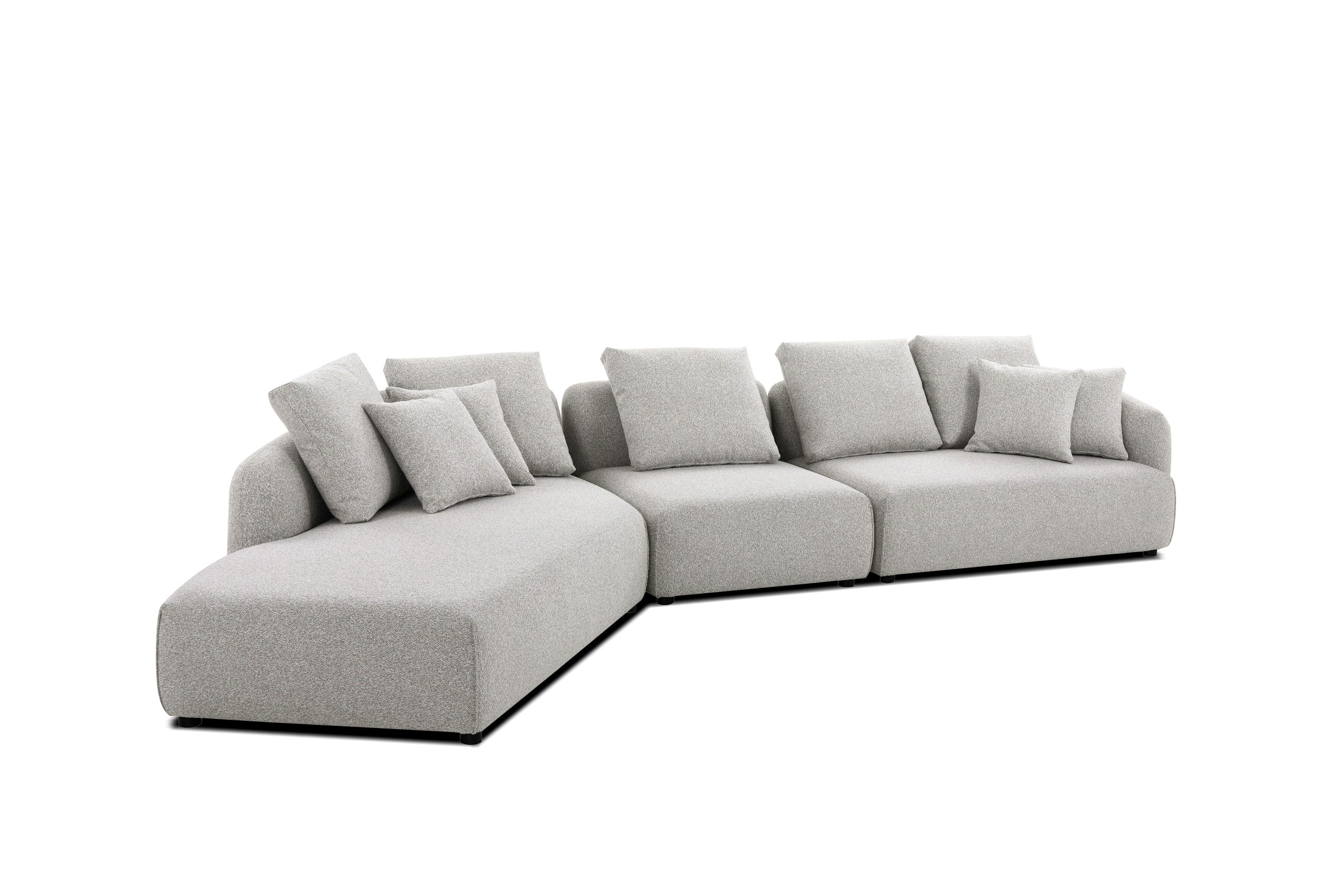 SABA Oat Tweed Left Chaise Sectional Sofa 2 SABA Oat Tweed Left Chaise Sectional Sofa - Image 2